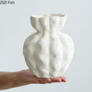 Axyaa Ceramic Vase for Desk Decor with Artificial Flowers - Room Aesthetic Touch