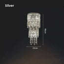 Axyaa Crystal Wall Lamp: Modern Luxe Sconce for Bedroom, Staircase, Living Room & Home Decor