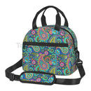 Axyaa Paisley Pattern Lunch Bag: Waterproof, Insulated, Reusable, Thermal Tote