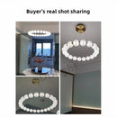 Axyaa Luxe Pearl Necklace Ring LED Ceiling Chandelier for Living Room & Bedroom