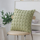Axyaa Green Floral Throw Pillow Cover - 45X45 Square Cushion for Home Decor