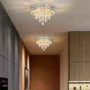 Axyaa Chrome Crystal Ceiling Chandelier for Modern Home Decor