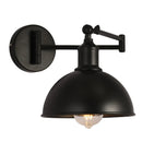 Axyaa Retro Folding Arm Wall Lamp for Bedroom, Living Room, Study - Antique Iron Design