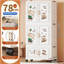 Axyaa Cartoon Wardrobe: Foldable Storage Organizer with Wheels