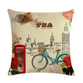 Axyaa Retro Bike Woman Linen Pillowcase 45*45cm Decorative Sofa Cushion Cover