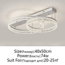 Axyaa LED Ring Chandelier Remote Control Ceiling Lamp for Home Décor