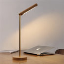 Axyaa Magnetic Wooden Rotatable Wall Lamp, USB Charging, Touch Dimming LED Bedside Light