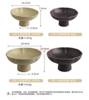Axyaa 6-Inch Retro Chinese Tea Plate for Dim Sum and Dried Fruits