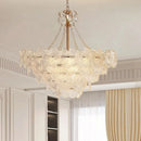 Axyaa French Princess Crystal Chandelier: Luxury Art Petal Villa Cream Wind Bed and Breakfast