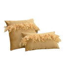 Axyaa Velvet Faux Feather Cushion Cover Soft Home Decor Pillow Cover Living Room