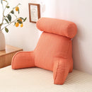 Axyaa Reading Pillow with Removable Linen Cover & Neck Roll for Unmatched Support