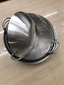 Axya 304 Stainless Steel Wok 50-70cm Chef's Skillet for Chinese Gas Cooker