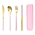 Axyaa Stainless Steel Tableware Set for Students on the Go