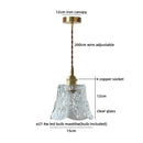 Axyaa Green Glass LED Pendant Lights with Wood Handle - Modern Design