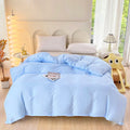 Axyaa Soft Polyester Duvet Cover in White & Grey, Queen Size 220*240cm