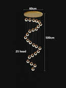 Axyaa Crystal Duplex Pendant Lamp for Stylish Living Room Luxe Décor