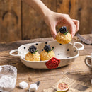 Axyaa Wave Point Rose Ceramic Tableware Set