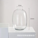 Axyaa Glass Hydroponic Vase Small Mouth Decorative Dried Flower Arrangement Craft