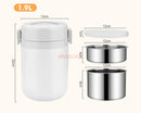 Axyaa 304 Vacuum Insulated Layered Portable Lunch Box for Office Workers