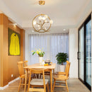 Axyaa Birdcage Branch Chandelier: Nordic Design Halo Lamp for Dining, Kitchen, or Restaurant