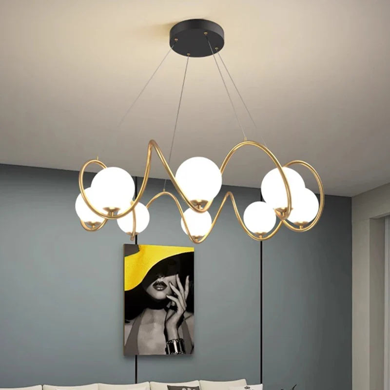 Axyaa Modern LED Pendant Chandelier for Dining Room Lighting