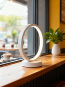 Axyaa Circular LED Table Lamp - Nordic Style Wrought Iron - Three Tone Light