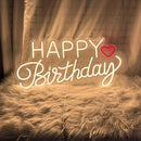 Axyaa Big Happy Birthday Neon Lights Decoration Neon Sign Party Favors