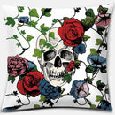 Axyaa Skull Print Series Cushion Cover - Rainbow Peach Decoration for Home