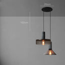 Axyaa Industrial Cement Metal Pendant Light - LED Hanging Lamp for Home and Commercial Spaces