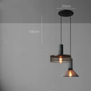 Axyaa Industrial Pendant Light Cement Metal Shade LED Hanging Lamp