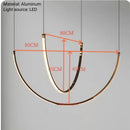 Axyaa Modern U-shaped Chandelier for Living Room, Dining Room, and Staircase