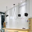 Axyaa Modern Industrial Spider Drum Chandelier LED Ceiling Light