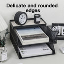 Axyaa Desk Organization Set: Tray, Pen Holder, Storage, Leather Pad, Metal Organizer