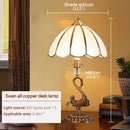 Axyaa Modern Swan Copper Table Lamps - Creative LED Desk Light for Home Décor
