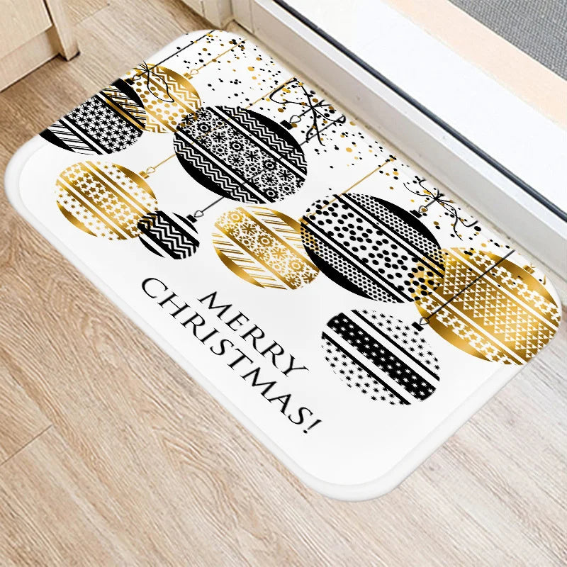 Axyaa Golden Black Letter Printed Door Mat, Non-Slip Floor Home Decoration