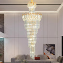 Axyaa Modern Crystal Long Chandelier for Luxurious Spaces