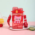 Axyaa Cute Cartoon Kids Water Bottle with Straw Lid Boys Girls Gift