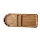 Axyaa Solid Wood Partition Tray: Stylish Tea Tray for Desserts, Snacks, and Drinks