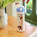 Axyaa Kawaii Stainless Steel Coffee Thermos Cup Insulated Tumbler with Straw & Handle