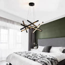 Axyaa Crystal Chandelier Stair Pendant Lamp Living Room Interior Lighting