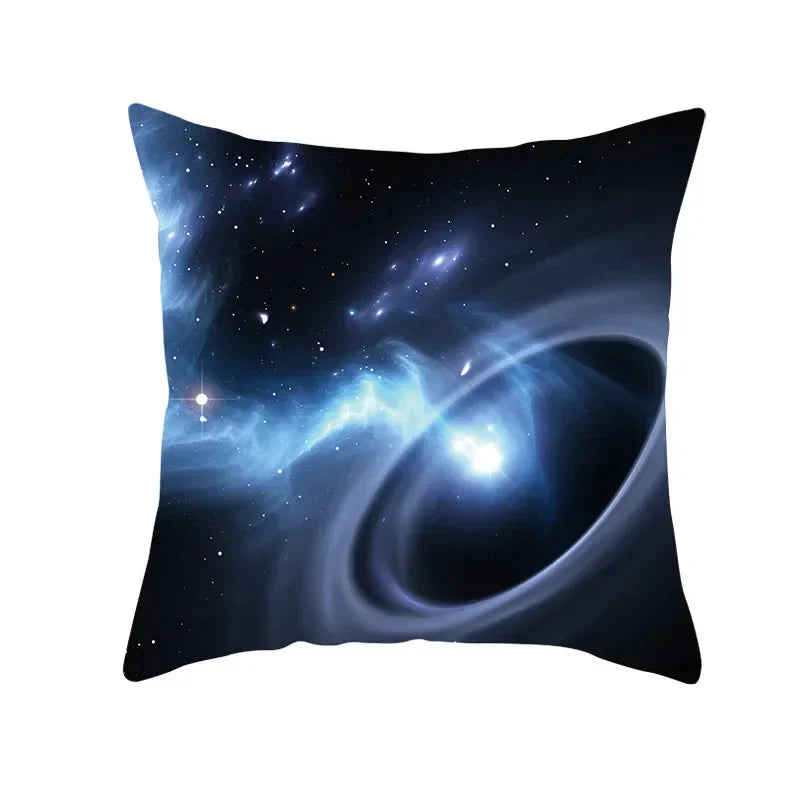 Axyaa Black Hole Polyester Pillowcase - Home Decor Cushion Cover for Sofa, 45X45CM