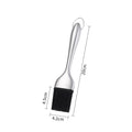 Axyaa Stainless Steel BBQ Oil Brush with Silicone Head and Anti-Scald Handle