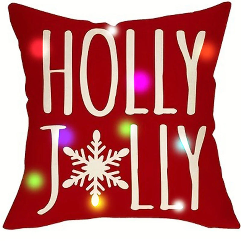 Axyaa Dwarf Christmas Tree LED Pillowcase - Merry Christmas Party Home Decor