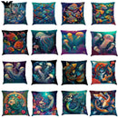 Axyaa Ocean Series Pillowcase - Fish Sea Turtle Whale Printed Cushion Cover