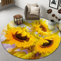 Axyaa Round Fruit Print Carpet for Home Decor