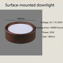 Axyaa Wood Grain Tube Light LED Ceiling Fixture