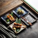 Axyaa Hammer Pattern Ceramic Sushi Dessert Snack Plates for Molecular Cuisine