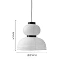 Axyaa Wabi Sabi Rice Paper Pendant Chandelier - LED Ceiling Hanging Light