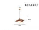Rattan Glass Ceiling Chandelier by Axyaa - Decorative Lighting Fixture for Home