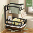 Axyaa Kitchen Dishcloth Holder Drying Hanger with Drain Pan - Sink Rack